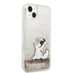 Karl Lagerfeld Liquid Glitter Choupette Eat Case for iPhone 14 Plus Gold цена и информация | Чехлы для телефонов | kaup24.ee