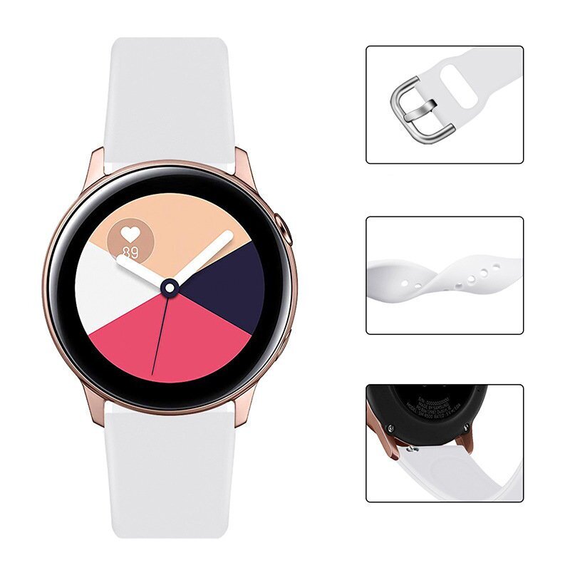Silicone Strap TYS smartwatch band universal 20mm black цена и информация | Nutikellade ja nutivõrude tarvikud | kaup24.ee