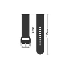 Silicone Strap TYS smart watch band universal 22mm black цена и информация | Аксессуары для смарт-часов и браслетов | kaup24.ee