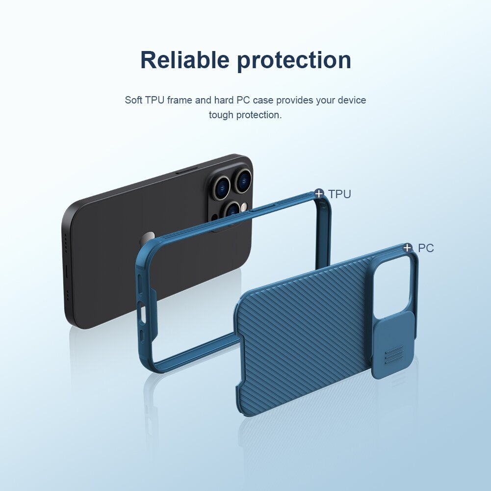 Nillkin CamShield PRO Magnetic Hard Case for Apple iPhone 14 Pro Max Blue цена и информация | Telefoni kaaned, ümbrised | kaup24.ee