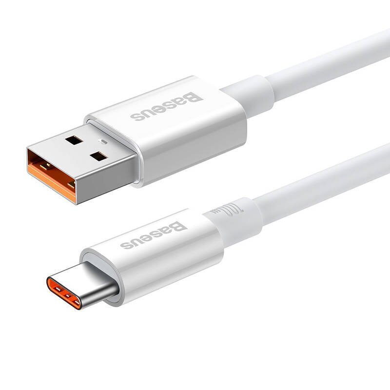 Baseus Superior Series Cable USB to USB-C, 100W, 2m (white) hind ja info | Mobiiltelefonide kaablid | kaup24.ee