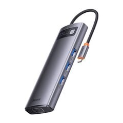 Hub USB-C 8in1 Baseus Metal Gleam Series цена и информация | Адаптер Aten Video Splitter 2 port 450MHz | kaup24.ee