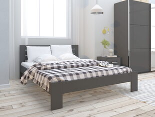 Двуспальная кровать Memphis 160, черный цвет цена и информация | Кровати | kaup24.ee