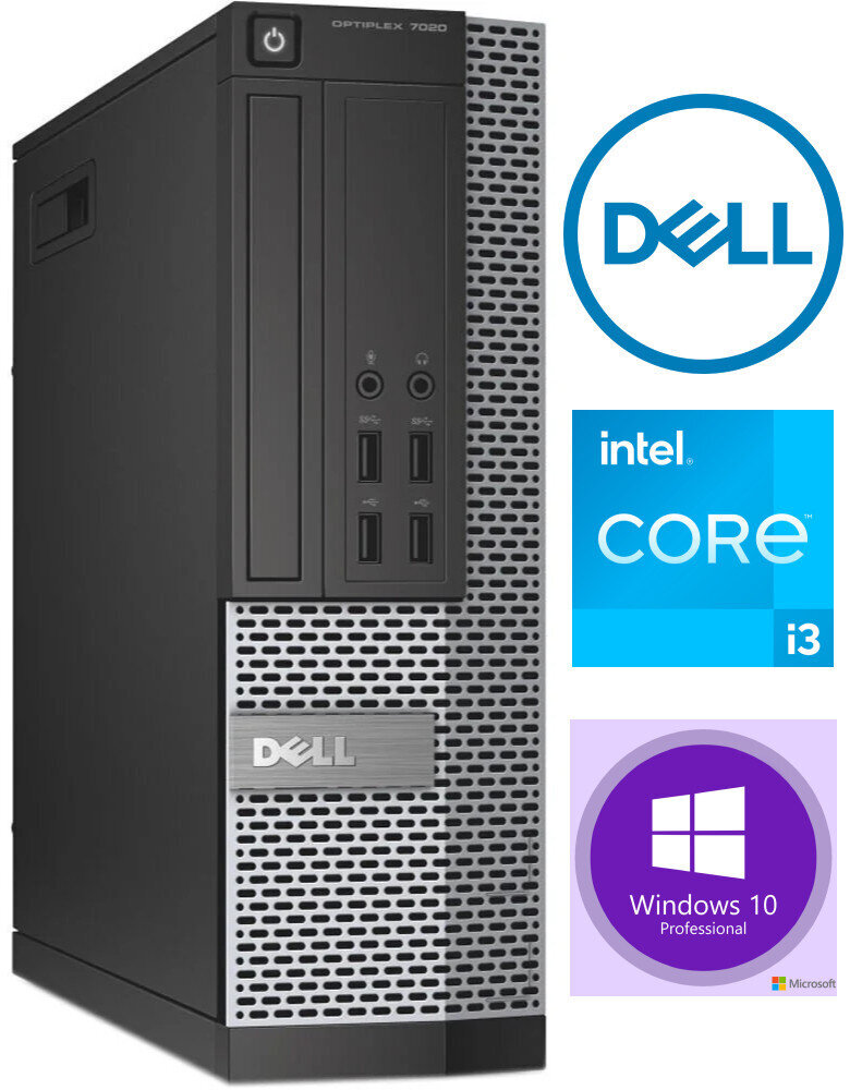 Dell 7020 SFF i3-4130 8GB 250GB HDD Windows 10 Professional hind ja info | Lauaarvutid | kaup24.ee