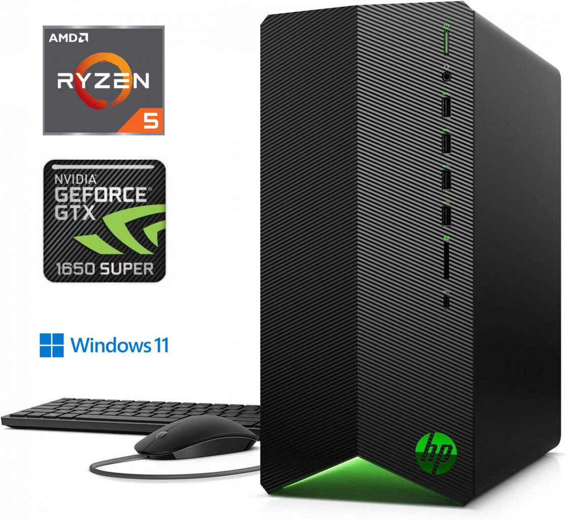 HP Pavilion Gaming Ryzen 5-4600G 32GB 1TB SSD GTX 1650 SUPER Windows 11 Professional hind ja info | Lauaarvutid | kaup24.ee