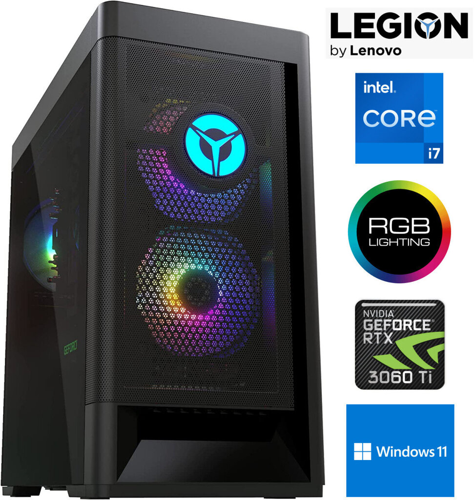 Lenovo Legion T5 i7-11700 8GB 1TB SSD RTX 3060 Ti Windows 11 цена и информация | Lauaarvutid | kaup24.ee