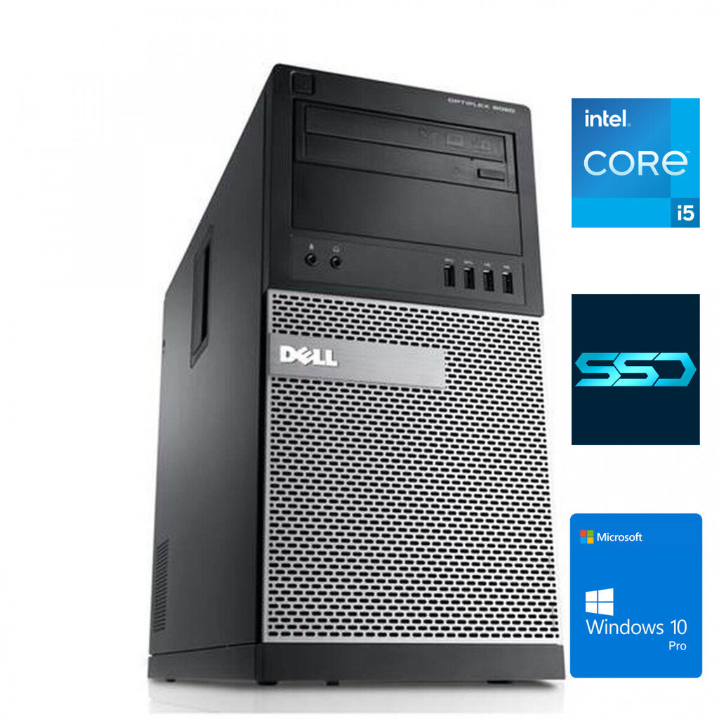 Dell 7020 MT i5-4570 8GB 480GB SSD 1TB HDD Windows 10 Professional hind ja info | Lauaarvutid | kaup24.ee