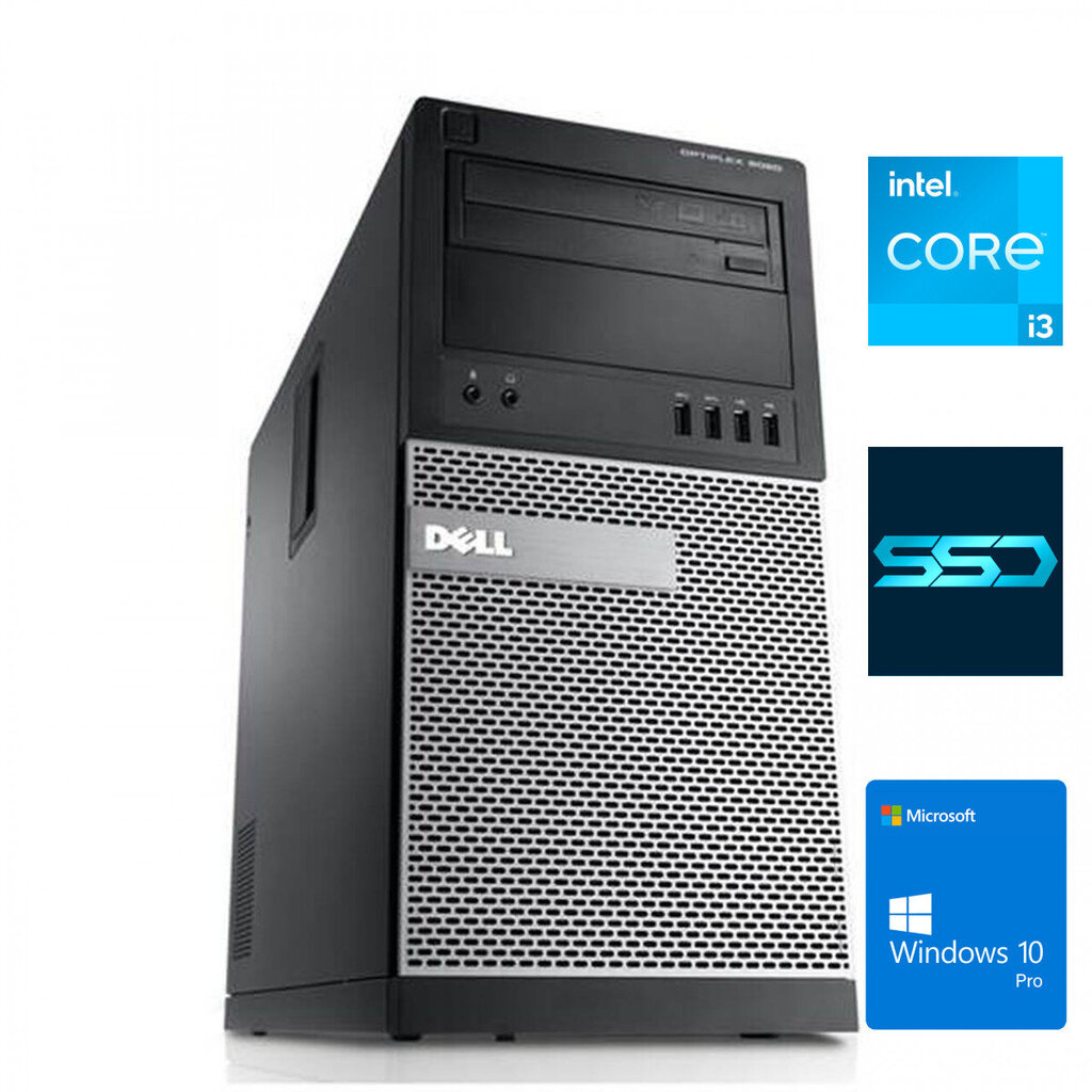 Dell 7020 MT i3-4130 4GB 960GB SSD Windows 10 Professional hind ja info | Lauaarvutid | kaup24.ee