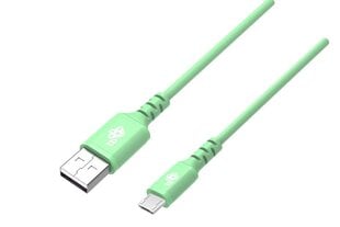 TB Micro USB kaabel 1 m silikoonroheline hind ja info | Mobiiltelefonide kaablid | kaup24.ee