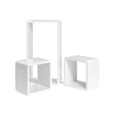 Набор из трех кубических навесных полок Songmics, белый цена и информация | Полки | kaup24.ee