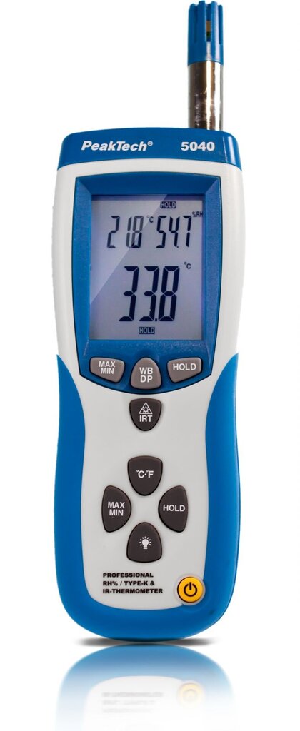 JA termohügromeeter PeakTech® P 5040, ~ -50 ... +500 °C ~ 0 .. 100% RH ~ USB-liidesega цена и информация | Ilmajaamad, termomeetrid | kaup24.ee