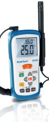 Temperatuuri/niiskuse mõõtur PeakTech® P 5090, -50...+500°C hind ja info | Ilmajaamad, termomeetrid | kaup24.ee