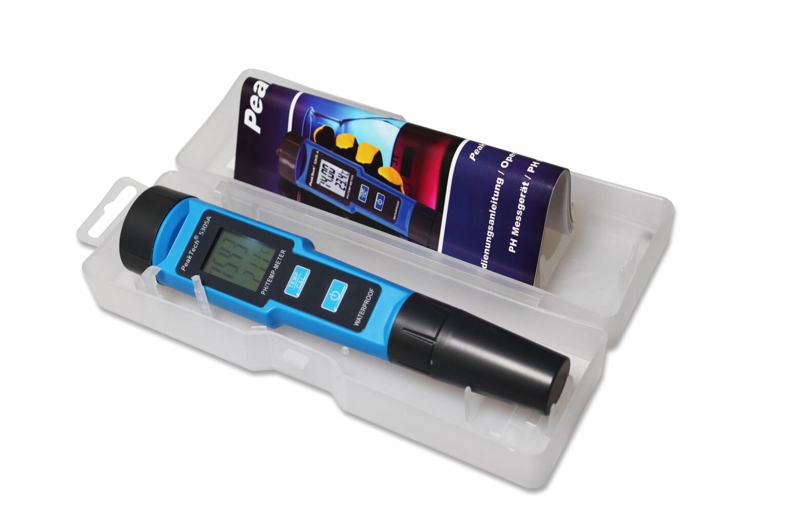 2 in 1 PH-Meter PeakTech® P 5305 A PH/TEMP jaoks hind ja info | Mõõdikud (niiskus, temp, pH, ORP) | kaup24.ee