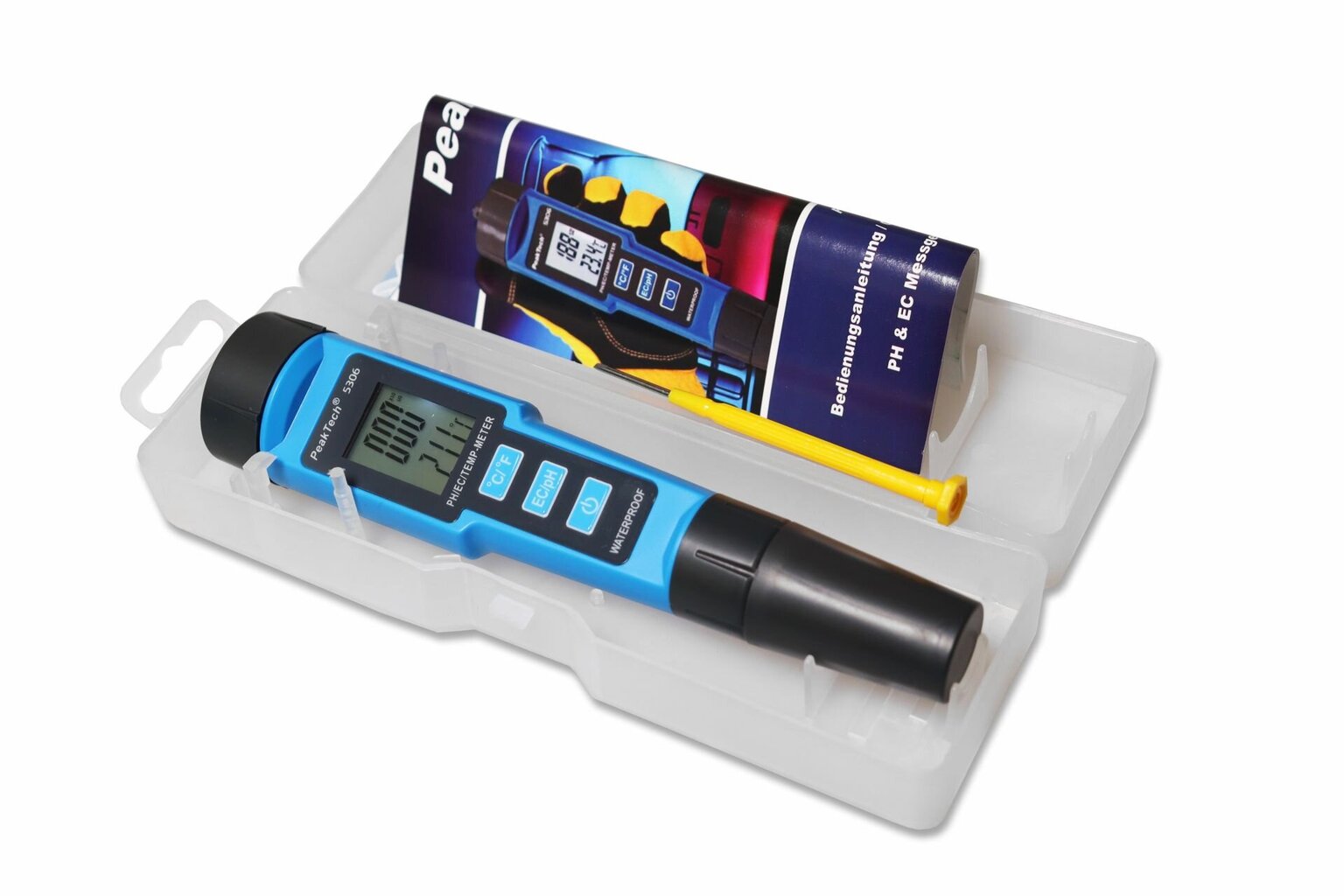 3 in 1 PH-Meter PeakTech® P 5306 jaoks PH/EC/TEMP hind ja info | Mõõdikud (niiskus, temp, pH, ORP) | kaup24.ee