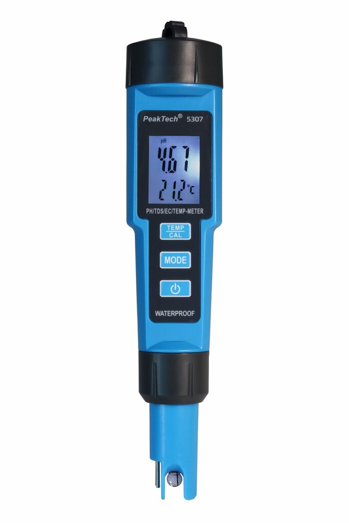 4 in 1 PH-Meter PeakTech® P 5307 jaoks PH/EC/TDS/TEMP цена и информация | Mõõdikud (niiskus, temp, pH, ORP) | kaup24.ee