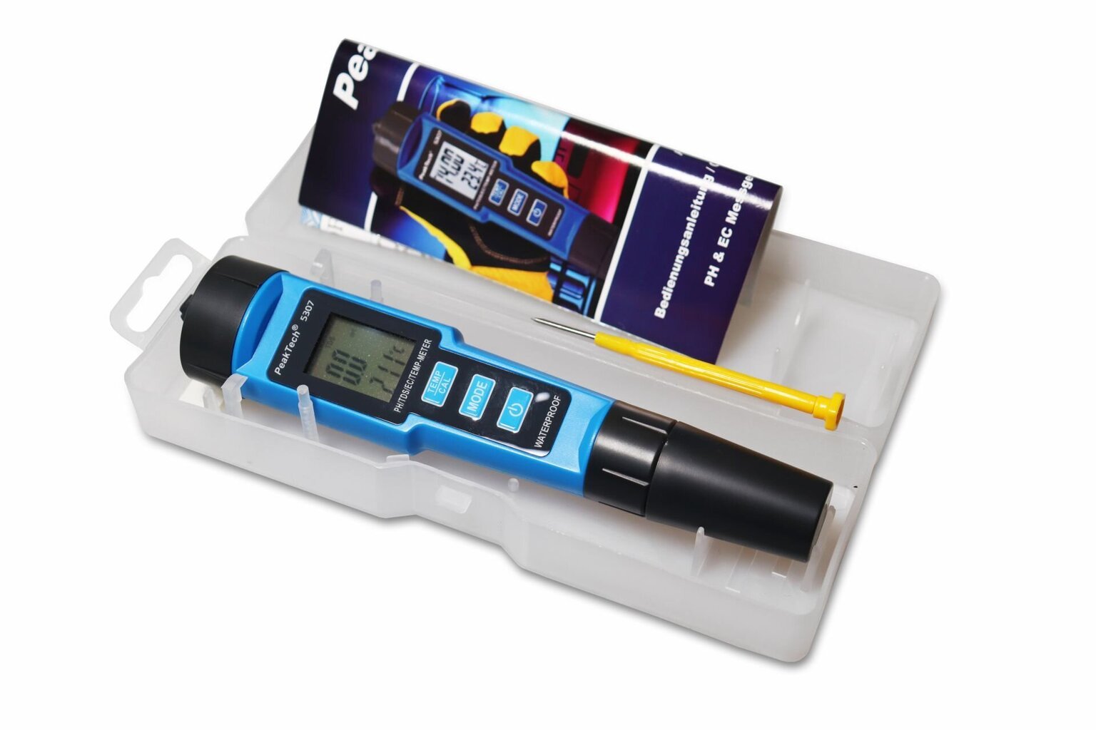 4 in 1 PH-Meter PeakTech® P 5307 jaoks PH/EC/TDS/TEMP цена и информация | Mõõdikud (niiskus, temp, pH, ORP) | kaup24.ee