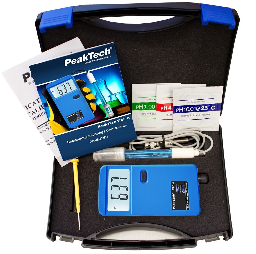 PH tester välise sondiga PeakTech® P 5310 цена и информация | Mõõdikud (niiskus, temp, pH, ORP) | kaup24.ee
