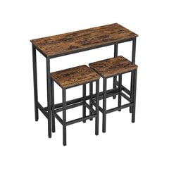 Baarilaua komplekt 2 baari tooliga VASAGLE LBT218B01 цена и информация | Комплекты мебели для столовой | kaup24.ee