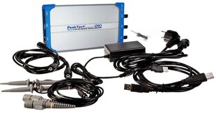 PeakTech® P 1280 60 MHz /2 CH, 500 MS/s PC Ostsilloskoop USB&LAN-iga hind ja info | Käsitööriistad | kaup24.ee