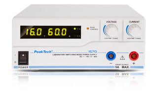 Лабораторный источник питания PeakTech® P 1570, DC 1 - 16V / 0 - 60A & USB цена и информация | Блоки питания (PSU) | kaup24.ee