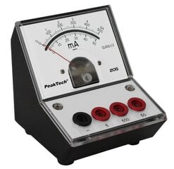 Амперметр аналоговый PeakTech® P 205-04, - 0 ... 50/500 мА/5А постоянного тока цена и информация | Механические инструменты | kaup24.ee