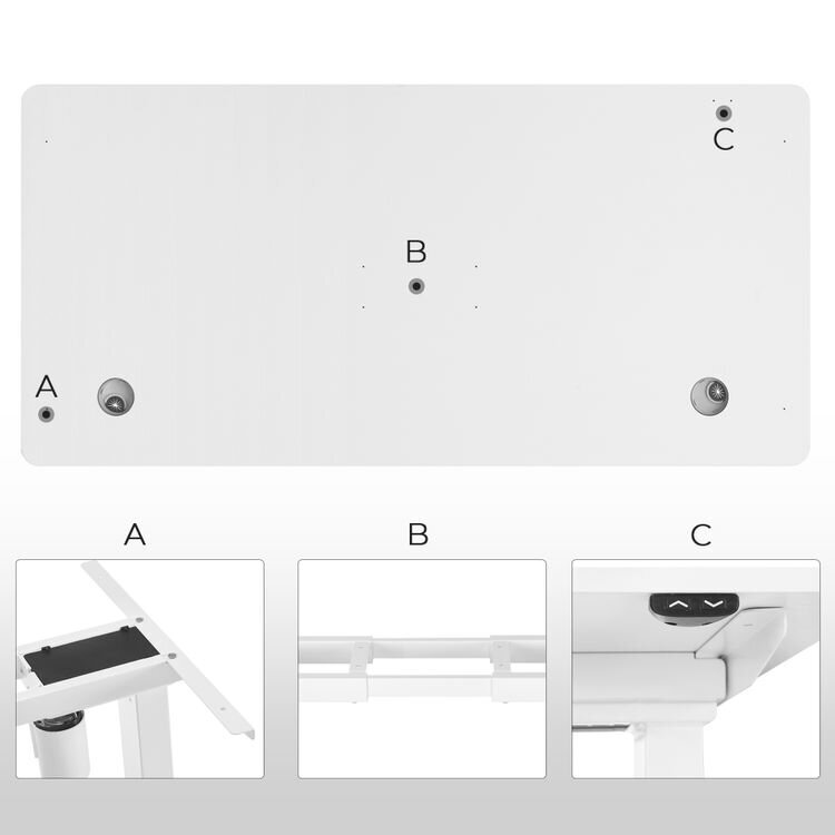 Countertop VASAGLE LDB002W01, valge hind ja info | Arvutilauad, kirjutuslauad | kaup24.ee