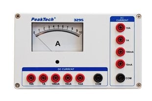 Analoog-ampermeeter PeakTech® P 3295, - 0 ... 1/10/100 mA/1/10 A AC/DC hind ja info | Käsitööriistad | kaup24.ee