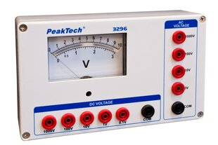 Вольтметр аналоговый PeakTech® P 3296, 0 ... 0,1/1/10/100 / 1000 В переменного тока  цена и информация | Механические инструменты | kaup24.ee
