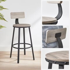 Набор из 2 барных стульев со спинками Vasagle LBC026B02 цена и информация | Стулья для кухни и столовой | kaup24.ee