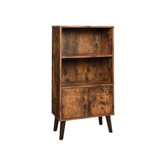 Ретро книжный шкаф с дверцами Vasagle коричневый цена и информация | Полки | kaup24.ee