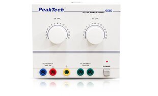 PeakTech® P 6130 AC/DC labori toiteallikas 1 - 15 V/ 10 A цена и информация | Источники питания | kaup24.ee