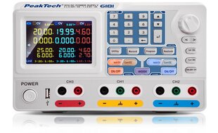 Programmeeritav alalisvoolu toiteallikas PeakTech® P 6181 hind ja info | Toiteplokid | kaup24.ee