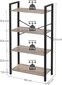 4-astmeline raamaturiiul VASAGLE LLS060B02 hind ja info | Riiulid | kaup24.ee