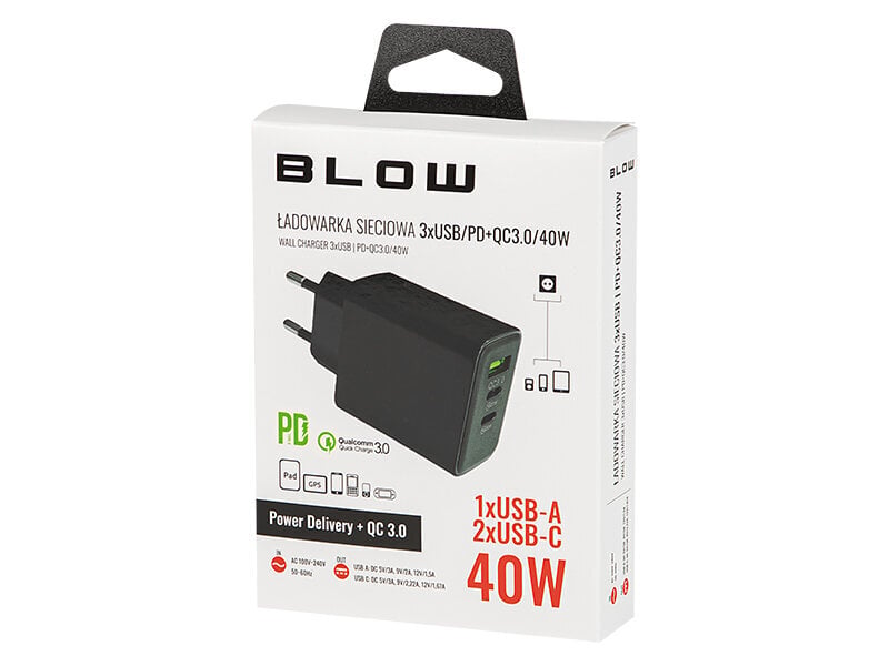 USB-Cx2+USB PD 40W hind ja info | Mobiiltelefonide laadijad | kaup24.ee