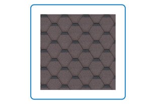 Bituumenplaat Hexagonal Rock, pruun hind ja info | Katuse aluskatted | kaup24.ee
