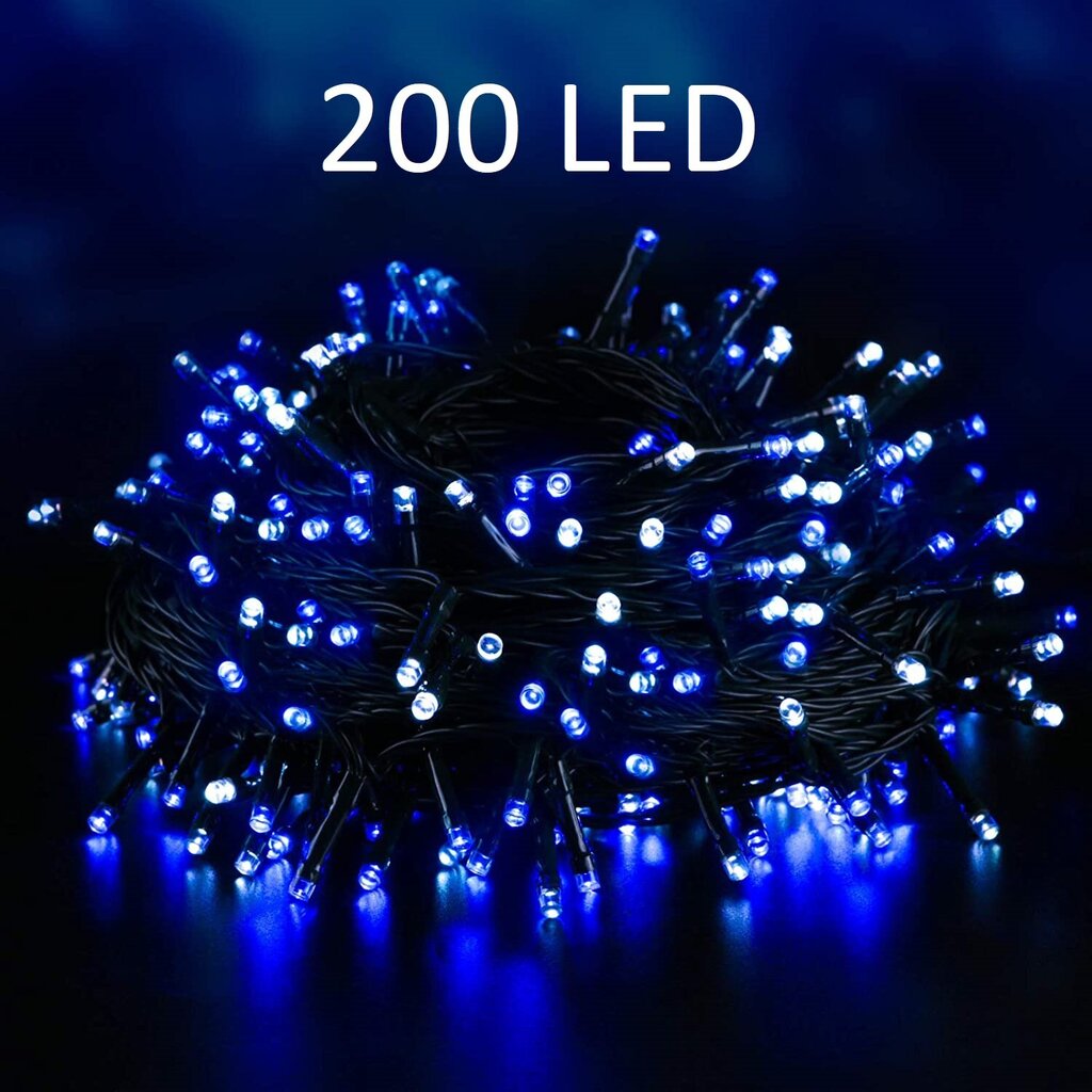Jõuluvanik 200 LED pirniga, 15m, sinine hind ja info | Jõulutuled | kaup24.ee