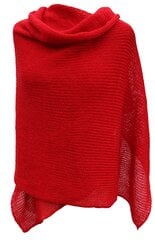 Вязаный большой широкий шарф, красный цена и информация | Воротник из шерсти мерино/ шарф серый InAvati AC010195-1 | kaup24.ee