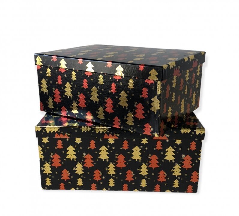 Kinkekarp 31 х 23 х 13.5cm, Nr7, värv: must (438169) 6879 hind ja info | Jõulukaunistused | kaup24.ee