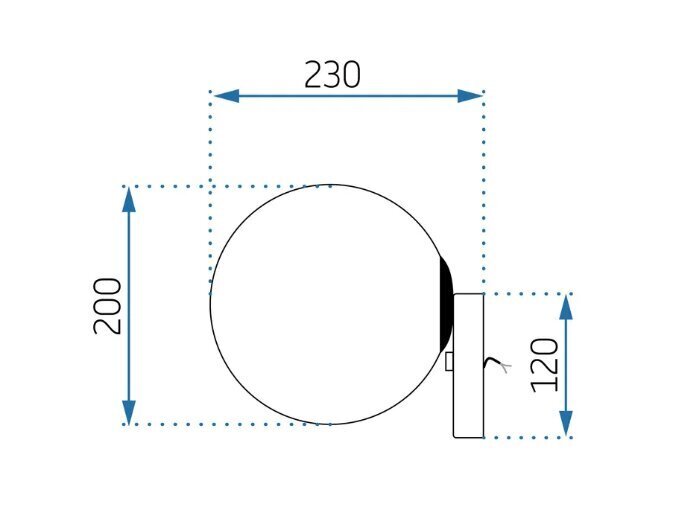 Klaaskera seinalamp Must APP949-1W hind ja info | Seinavalgustid | kaup24.ee