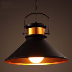 Asti b laelamp must / kuld цена и информация | Потолочный светильник Home ESPRIT Белый Коричневый Деревянный Металл 25 W 40 x 40 x 70 cm | kaup24.ee