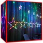 Valguskardin Tähed 138 LED, värviline, 2.5 m hind ja info | Jõulutuled | kaup24.ee