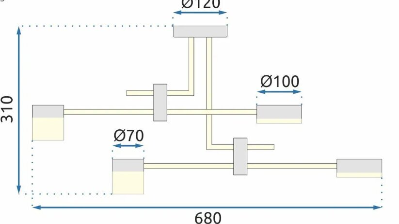 LED ripplamp APP1001-4C цена и информация | Rippvalgustid | kaup24.ee