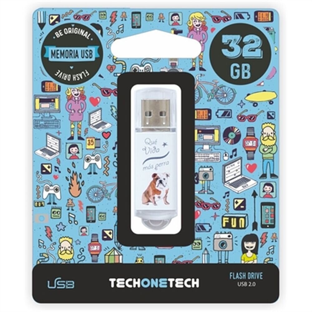 Tech One Tech Que Vida Más Perra TEC4009-32 32 GB цена и информация | Mälupulgad | kaup24.ee