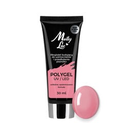 Polügeel akrüülgeel MollyLac Peony, 30 ml hind ja info | Küünelakid, küünetugevdajad | kaup24.ee