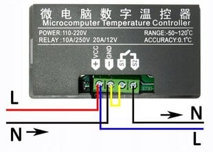 Elektrooniline termostaat, temperatuuri reguleerimine, 230V цена и информация | Сенсорика | kaup24.ee