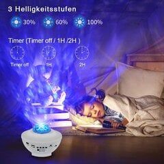 LED-täheprojektor koos kõlariga ja bluetooth-funktsiooniga RGB StarLight GOAPA, valge hind ja info | Peokaunistused | kaup24.ee