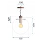 Lassi Rose Gold klaasist lamp 15 cm hind ja info | Rippvalgustid | kaup24.ee