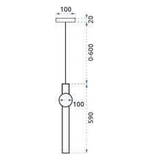 Pikk LED rippvalgusti kuldne valge APP475-CP цена и информация | Люстры | kaup24.ee