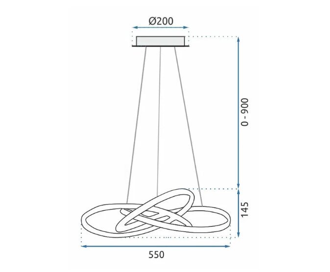 LED laevalgusti + pult APP393-CP kroomitud hind ja info | Rippvalgustid | kaup24.ee