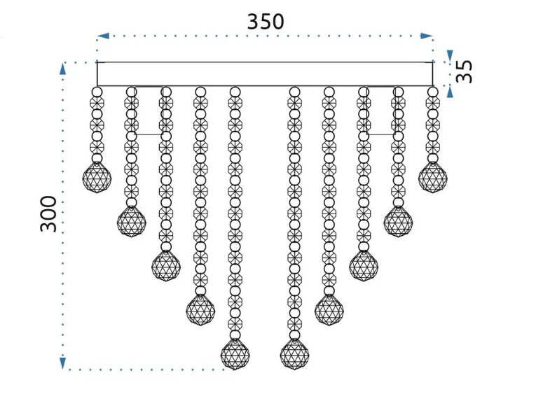 Kristall-laevalamp Plafond APP514-5C Cristal цена и информация | Rippvalgustid | kaup24.ee